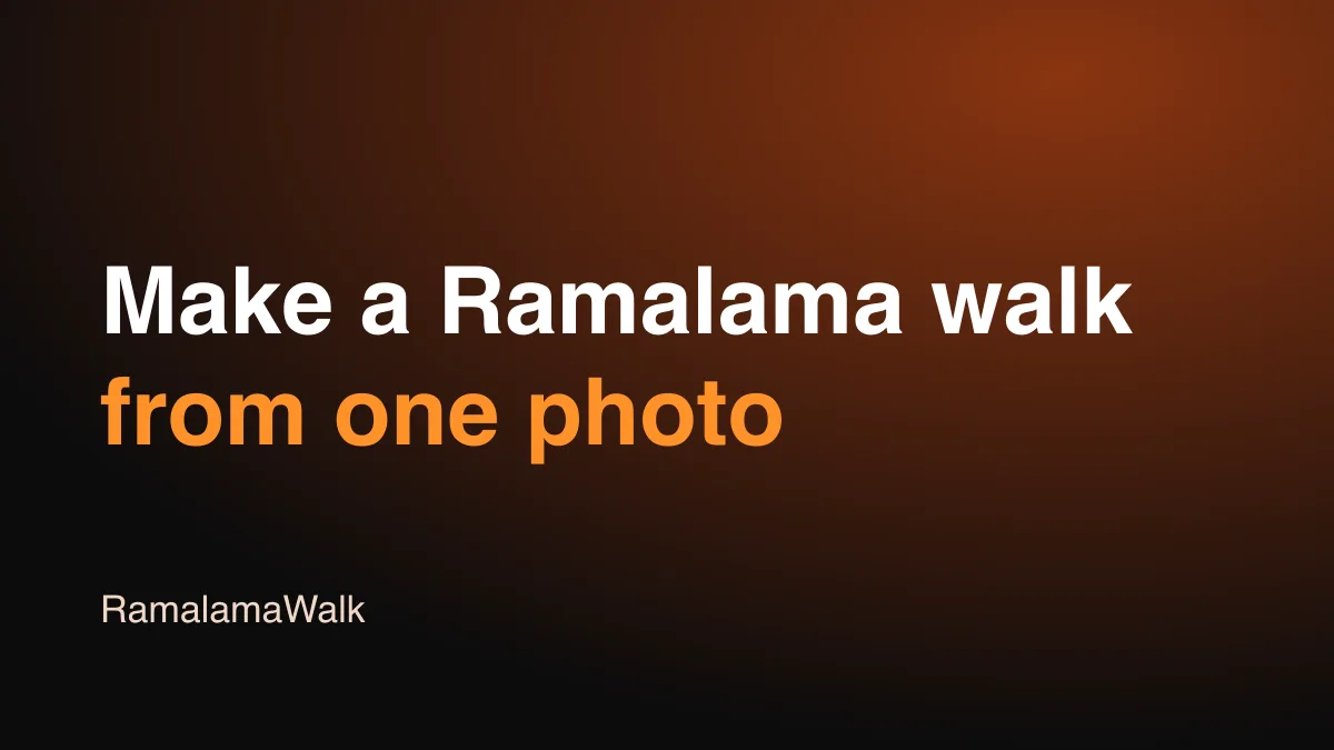 How to Make a Ramalama Costume Walk Video From One Photo