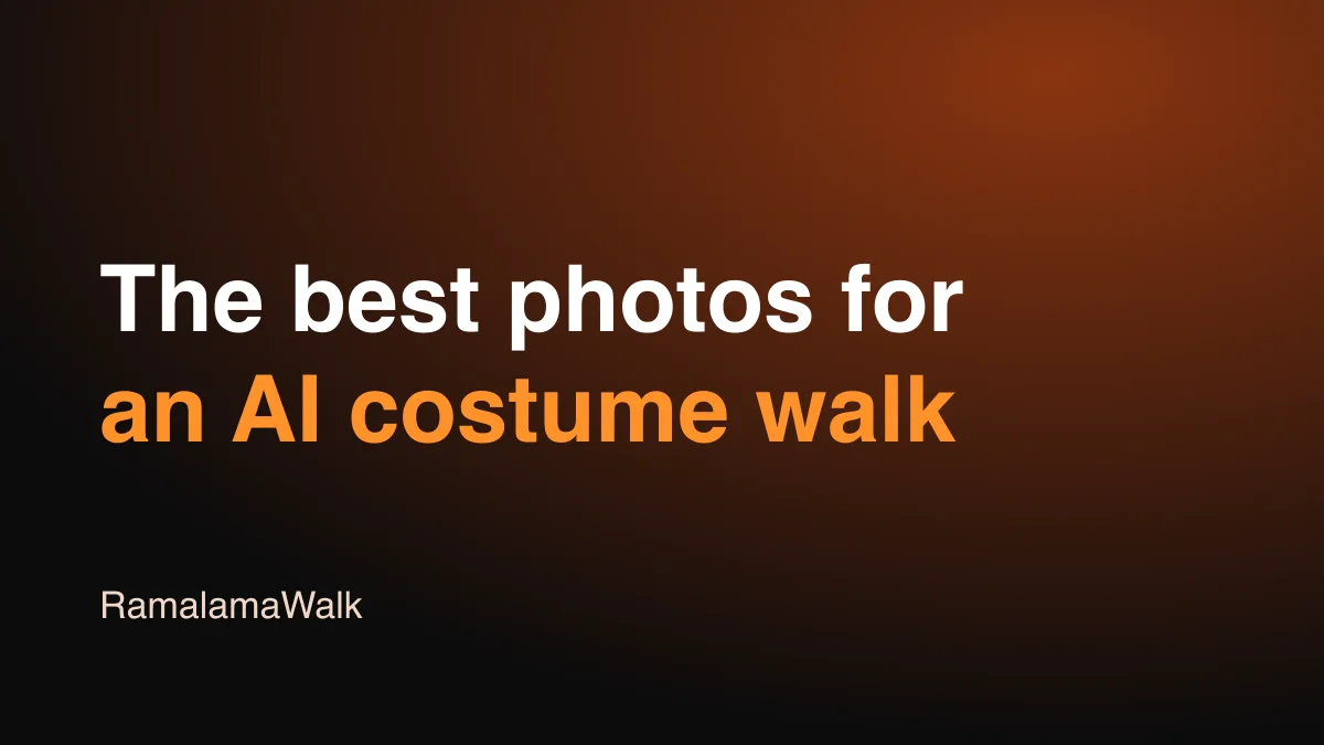 The Best Photos for an AI Costume Walk Video
